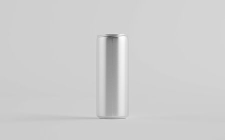 8 oz. / 250ml Aluminium Soda / Energy Drink / Seltzer / Iced Coffee Can Mockup - One Can.  3D Illustrationの写真素材