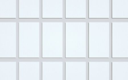 Business Card Mock-Up (US 3.5 x 2) - Multiple Tiled Cards. 3D Illustration