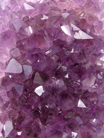 photo of natural amethyst crystal structure