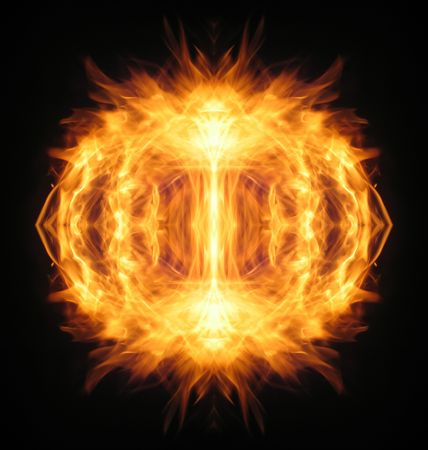 Fire illusion, photo-graphic abstractionの写真素材