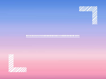 Sunrise-style gradation and white striped frame