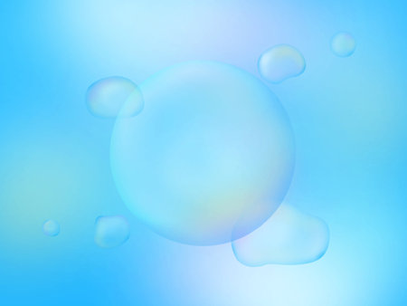 Beautiful background of water and bubblesのイラスト素材