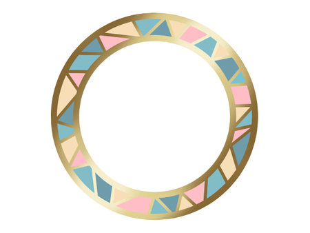 Beautiful and colorful stained glass framesのイラスト素材