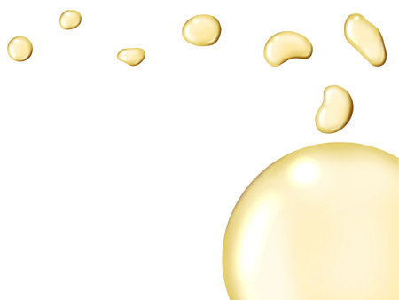 Yellow Liquid Set Background Like Oilのイラスト素材