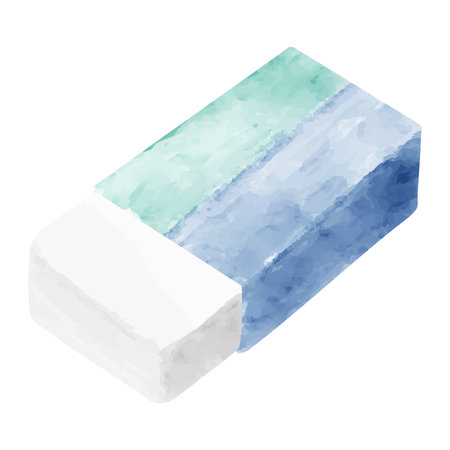 New eraser painted with watercolorのイラスト素材