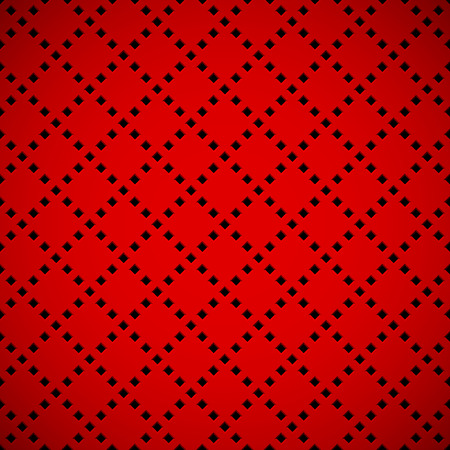 Red abstract technology background with seamless square perforated speaker grill texture for web, user interfaces, UI, applications, apps, business presentations and prints. Vector illustration.のイラスト素材