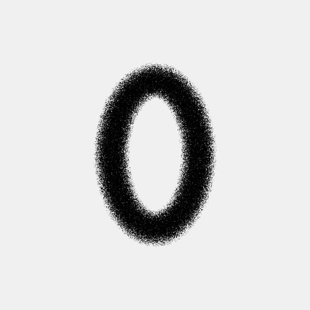 Black abstract geometric shape, ellipse, oval badge with film grain, grunge texture and light background for logo, design concepts, posters, banners, web, presentations and prints. Vector illustrationのイラスト素材