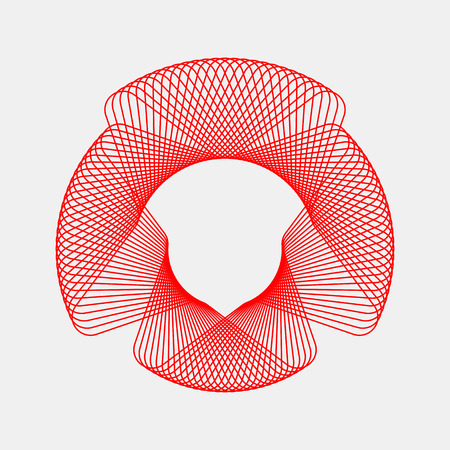 Red abstract fractal shape with light background のイラスト素材