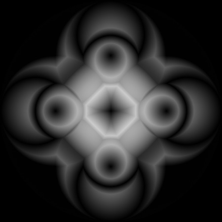 White abstract technology shape with glow and black background, design concepts, posters, banners, web, presentations, wallpapers and prints. Vector illustration.のイラスト素材