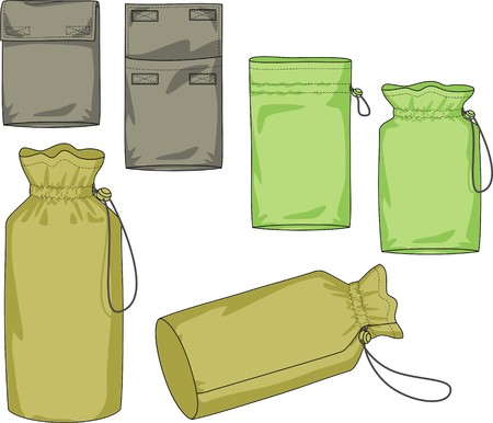 Various kinds of bags of the different formのイラスト素材
