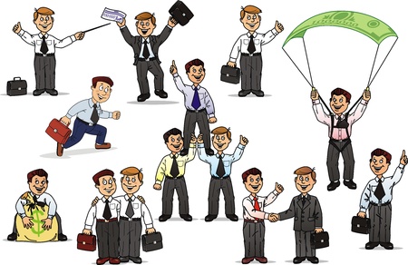Actions of businessmen in various situations of businessのイラスト素材