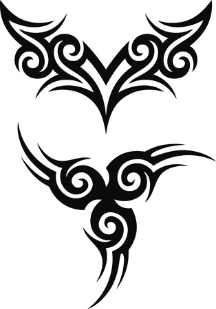 The stylized pattern in the form of a tattooのイラスト素材
