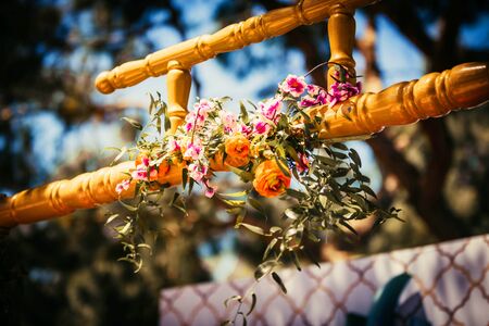 Flower design at gala or wedding celebrationの写真素材