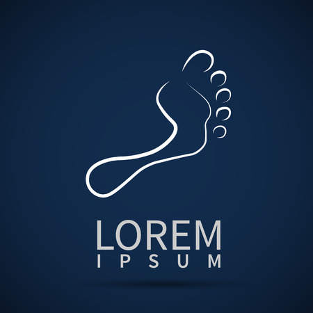 foot icon vector leg symbol human art illustrationのイラスト素材