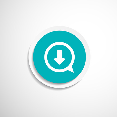 Arrow down bottom sign pictogram. Vector symbol icon. Simple flat metro design style. のイラスト素材