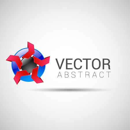 Abstract shape, vector design color abstract icon green sign circle graphicのイラスト素材