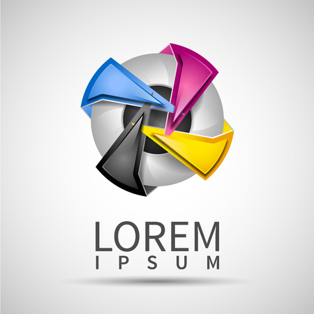 Abstract icon templates shapes Square icons element designのイラスト素材