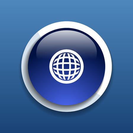 Planet icon network map earth business concept vectorのイラスト素材