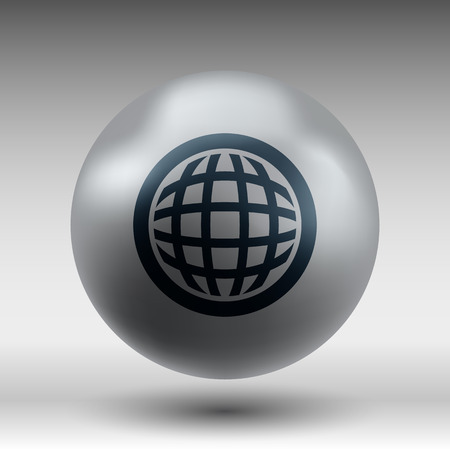 Planet icon network map earth business concept vectorのイラスト素材