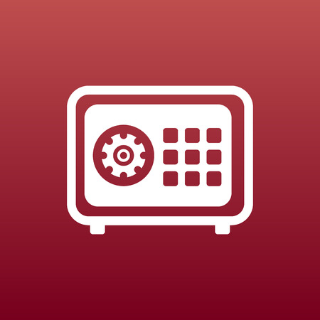 Flat icon of safe lock finance bank security protection safetyのイラスト素材