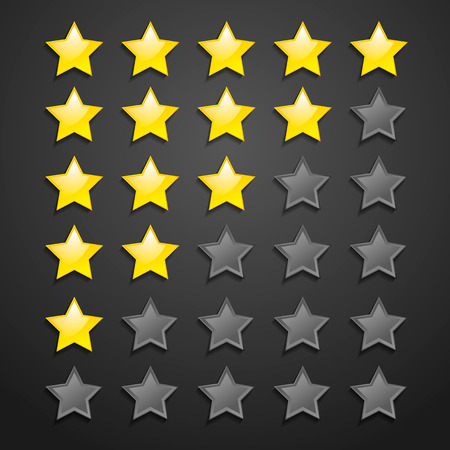 Five Star Checklist Rating On Blackboardのイラスト素材