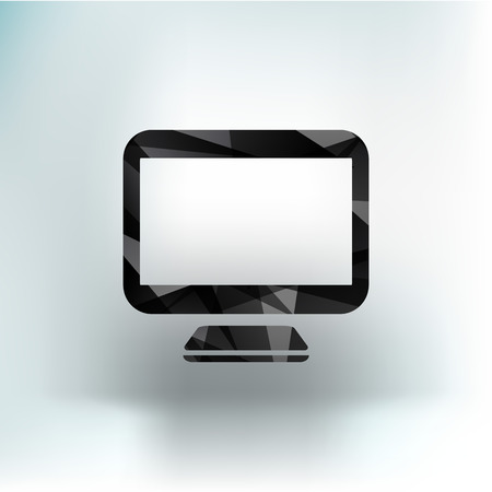 Computer display isolated icon screen monitor isolatedのイラスト素材