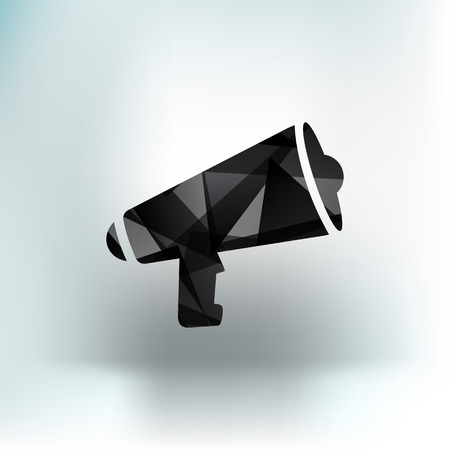 speaker icon broadcasting speak isolated scream speechのイラスト素材