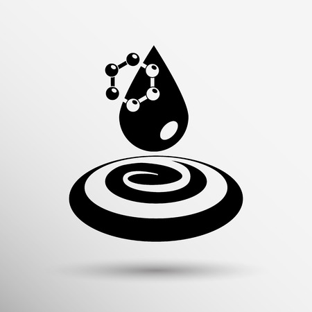 water molecule water chemistry atom symbol icon.のイラスト素材