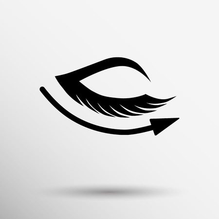 Eye with lashes long eyelashes icon.のイラスト素材