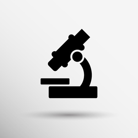Black microscope icon  - vector illustration. symbolのイラスト素材