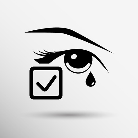 Eye with tears vector illustration eye isolated sign symbol illustration icon.のイラスト素材