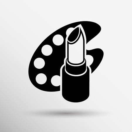 Lipstick isolated on white background. Vector typography illustration. Vintage posterのイラスト素材