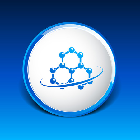 Molecule icon atom chemistry symbol element.のイラスト素材