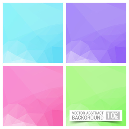 Set of four colorful abstract geometric background with place for your text.のイラスト素材