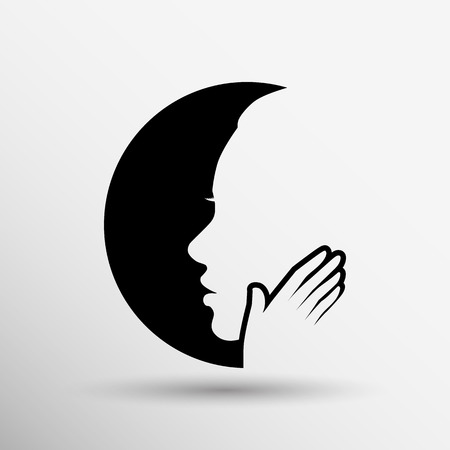 Woman face fashion girl beauty illustration vector.のイラスト素材