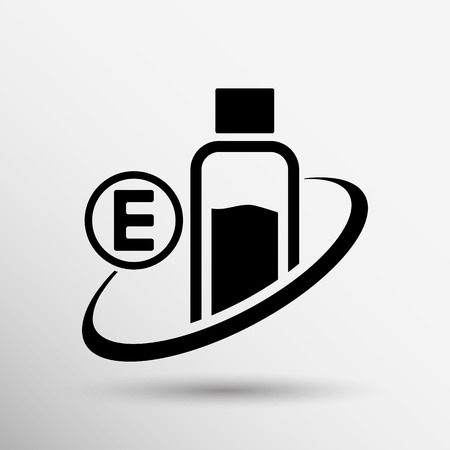 Vitamin E Isolated  chemistry On White Background.のイラスト素材