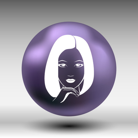 Woman face fashion girl beauty illustration vector.のイラスト素材