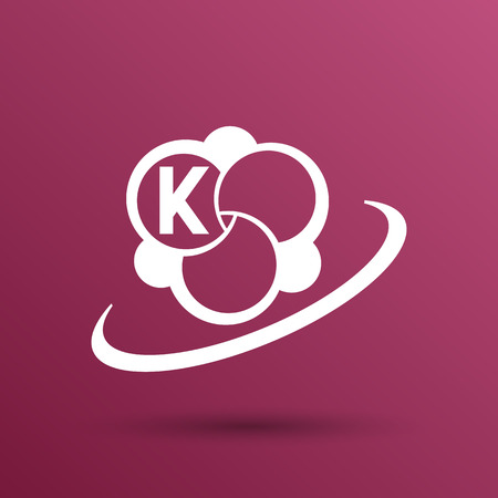 Molecule icon atom vector chemistry symbol element.のイラスト素材