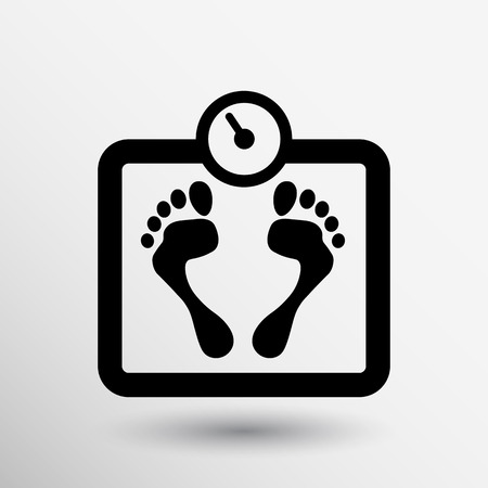 Scale icon iweight vector diet symbol dieting balance.のイラスト素材