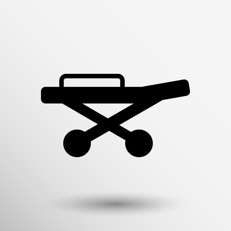 sign of medical trolley concept of first aid isolated.のイラスト素材