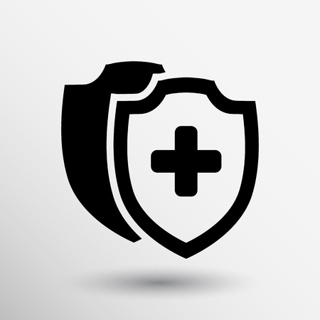 Vector Medical Shield Icon shield flat health cross medical.のイラスト素材