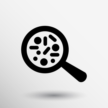 Vector icon Biochemistry microbiology Microorganisms lab Bacterias.のイラスト素材