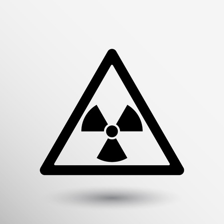 sign radiation vector icon caution nuclear atom power.のイラスト素材