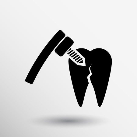 dental treatment tool icon care drilling tooth.のイラスト素材