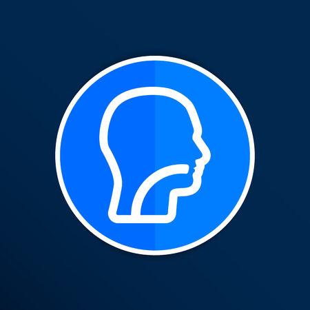 Ear, nose and throat symbol - vector illustration.のイラスト素材