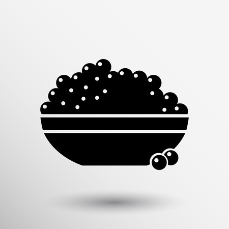 Black caviar logo seafood vector appetite appetizer.のイラスト素材