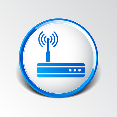 Vector wireless router icon wifi adsl ethernet modem hub .のイラスト素材