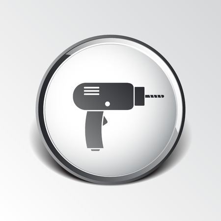 Drill icon  power tool vector hand symbol manual.のイラスト素材