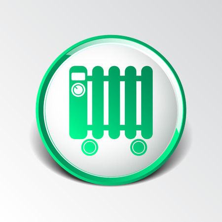 Typical heater filled radiator icon symbol electric.のイラスト素材