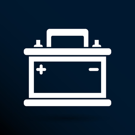 car battery icon vector electric power sign.のイラスト素材